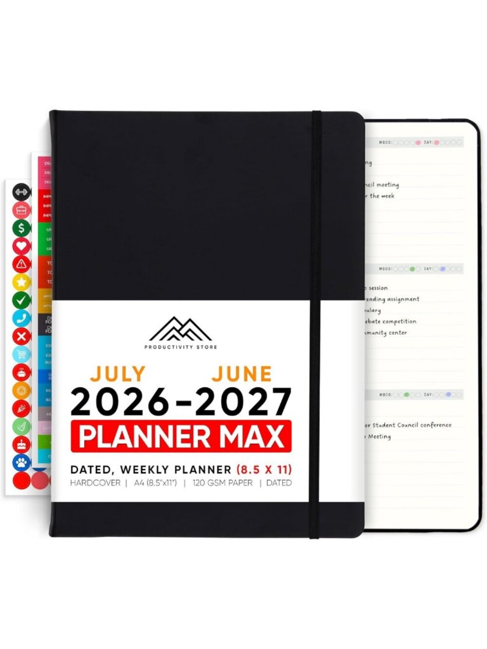 2026-2027 Academic Planner 8.5x11 - Daily, Weekly, Monthly Organizer - July
